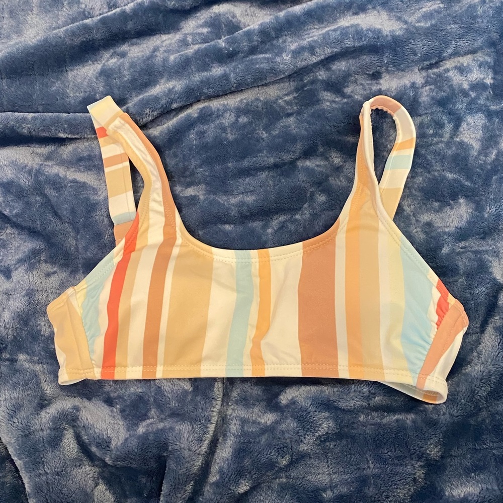 Striped bikini top